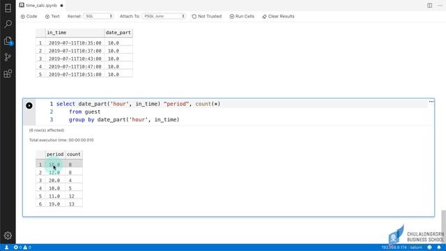 สอน PostgreSQL: การคำนวณเวลา เช่น ผลต่างของเวลา ค่าเฉลี่ยของเวลา