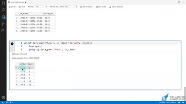 สอน PostgreSQL: การคำนวณเวลา เช่น ผลต่างของเวลา ค่าเฉลี่ยของเวลา