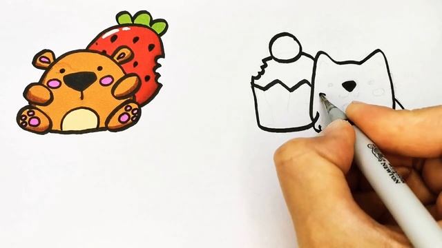 Наклейки своими рукамизверюшки с вкусняшкойпростые рисунки для срисовки