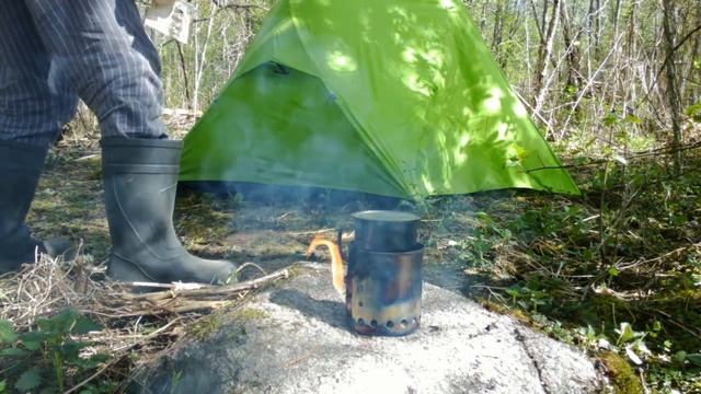 Походная печка щепочница. Часть 2. На дровах. смотреть онлайн