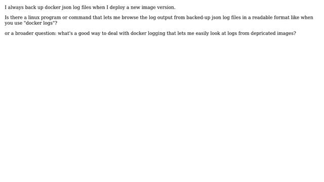 DevOps & SysAdmins: How to read docker json log files in a readable format? смотреть онлайн