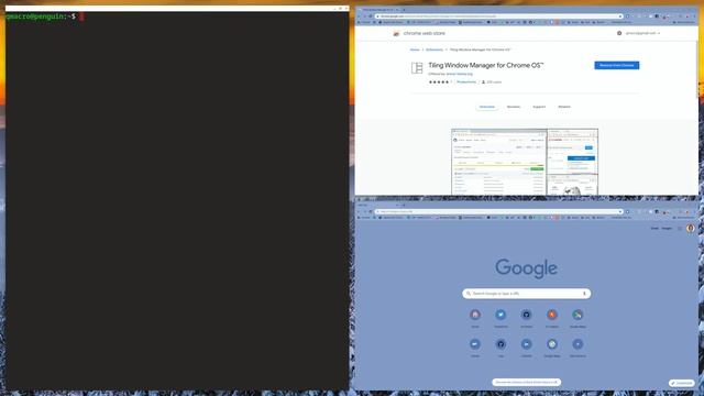 Quick demo of a Tiling Window Manager extension for ChromeOS смотреть онлайн