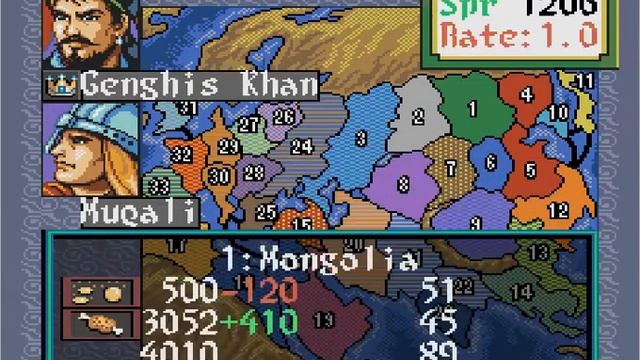 Genghis Khan 2 Gameplay Sega Genesis смотреть онлайн