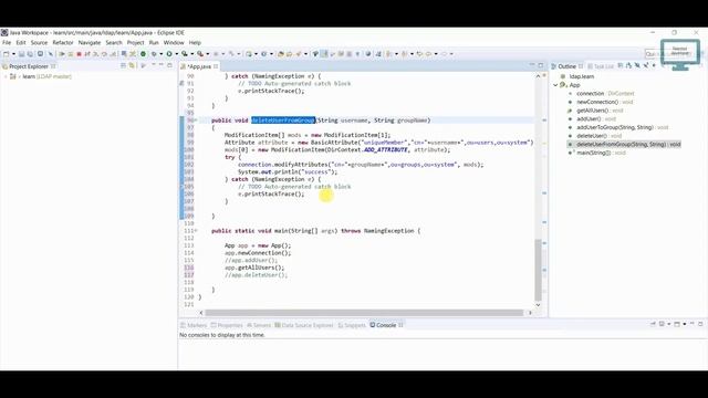 11. LDAP Java : LDAP How to delete user in group in Java смотреть онлайн