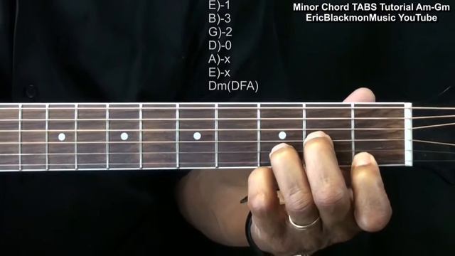 How To Play MINOR CHORDS On Guitar A-G Tutorial Lesson @EricBlackmonGuitar смотреть онлайн