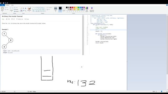 LeetCode 94. Binary Tree Inorder Traversal - Python (Iterative & Recursive) смотреть онлайн
