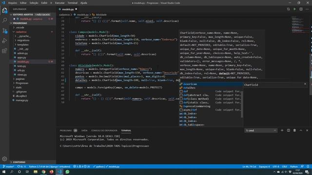 #14 Python e Django - Principais tipos de atributos e propriedades na criação de classes (models.py смотреть онлайн