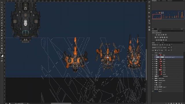 Starsector spriting timelapse: Sunrise skin for Diable Avionics смотреть онлайн