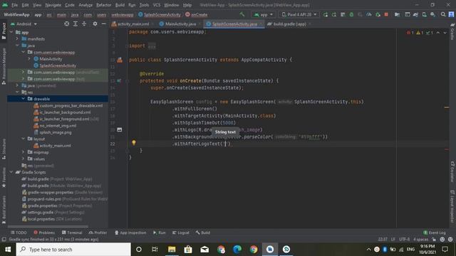 Easy Splash Screen | Convert Website to Android App Part 6 | WebView | Android Studio смотреть онлайн