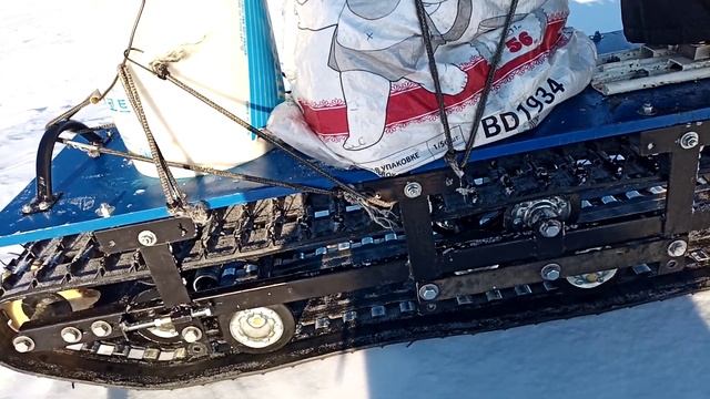 Самодельный мотобуксировщик на гусенице Буран МД. Доработки. смотреть онлайн