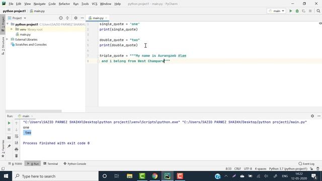 How To Use Single, Double and Triple Quotes In Python 3 | Python - Quotations | смотреть онлайн