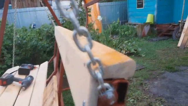 сделал садовые качели подробное изготовление смотреть онлайн