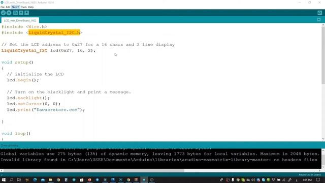 تشغيل شاشة 16*2 مع الاردوينو وعمل عداد - LCD I2C Screen 16*2 with Arduino UNO смотреть онлайн