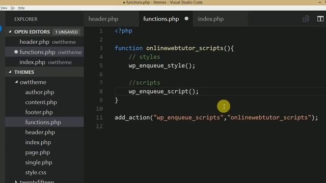 Wordpress Theme Development tutorial from scratch (Part 14) Layouts: header & footer | functions.ph смотреть онлайн