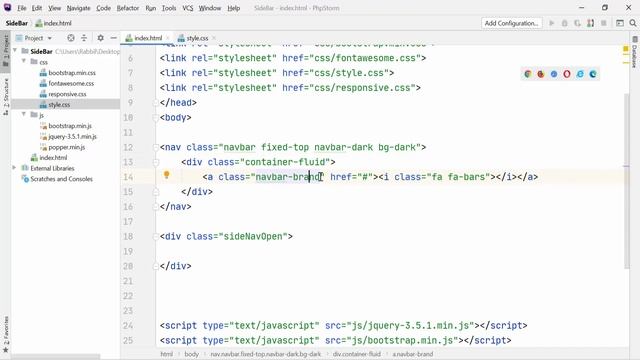 সহজেই বানাই Side Navigation Menu | Using Bootstrap 5 & jQuery । Part 03 смотреть онлайн