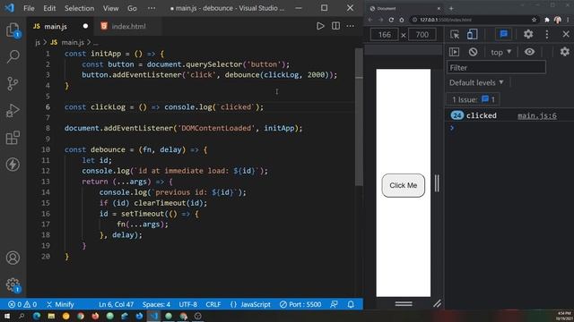 Javascript Debounce Tutorial | JS Debouncing Functions Explained with Examples смотреть онлайн