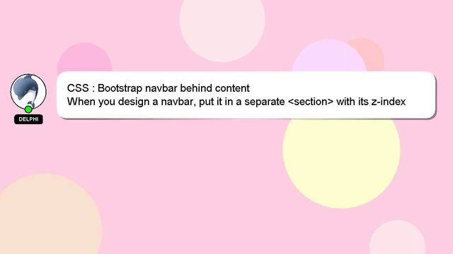 CSS : Bootstrap navbar behind content смотреть онлайн