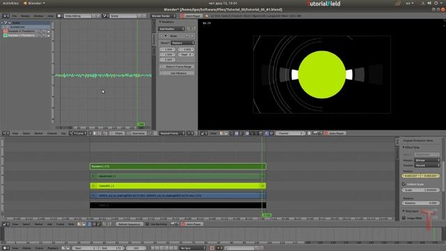 Noise modifier (Graph) in VSE - Tutorial - Blender 2.79 смотреть онлайн