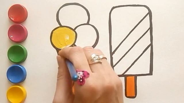 Как нарисовать Морожено | Простые рисунки детям | How to draw ice cream | Kapelka смотреть онлайн