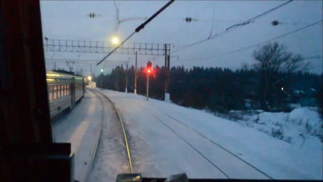 Поездка на электровозе ВЛ11-736 в кабине. 