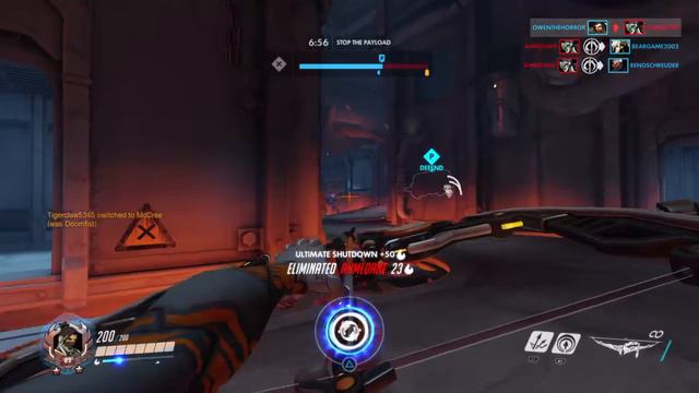 Overwatch: great Hanzo game *shut down genji ult 3x* смотреть онлайн