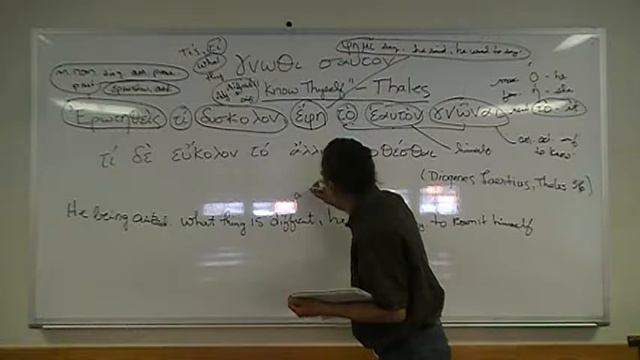E. H. Campbell explains the remark by Thales: "Know Thyself" (γνῶθι σαυτόν) смотреть онлайн