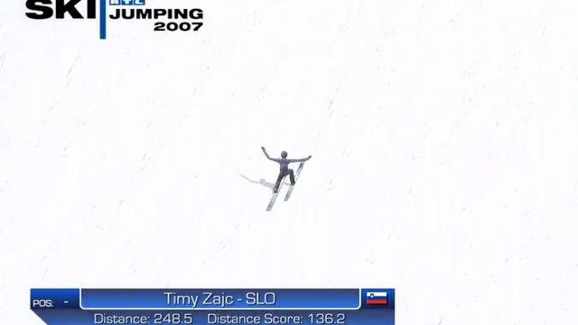 RTL Skijumping 2007 ultra jump record 248.5 bad jump смотреть онлайн
