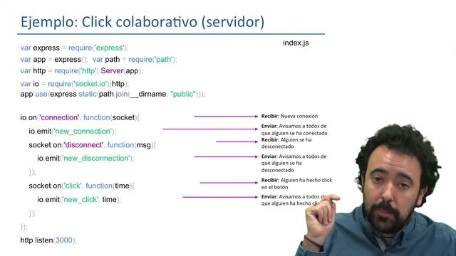 Websockets II: Ejemplo de aplicación colaborativa смотреть онлайн
