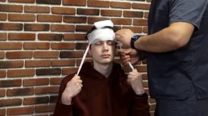 Серия 9. Правила наложения медицинских повязок. Повязка "Чепец".