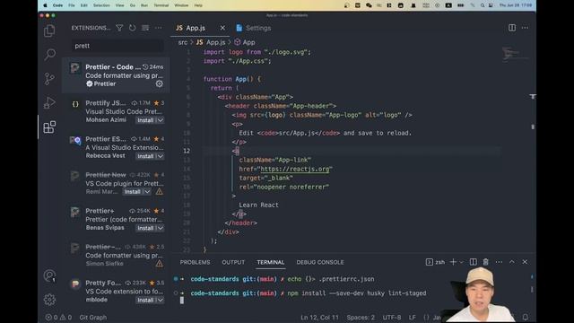 How To Setup Prettier, ESLint and Husky For Beginners смотреть онлайн