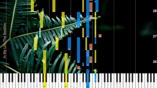 🎹In My Life, Chord & Lyrics, The Beatles, Synthesia Piano смотреть онлайн