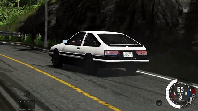 BeamNG Drifting - Akina Touge in a AE86 смотреть онлайн