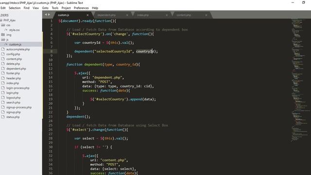 Load Data using Dependent Select Box || Dynamic Data Processing || PHP and Ajax Tutorial смотреть онлайн