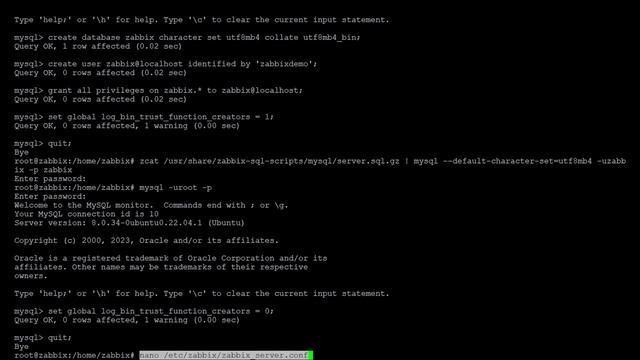 Zabbix 6.4 Installation Ubuntu 22.04.3 смотреть онлайн
