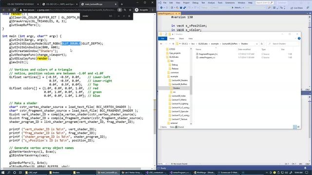 4.5 VAO and VBO example, continued: configuration and initialization смотреть онлайн