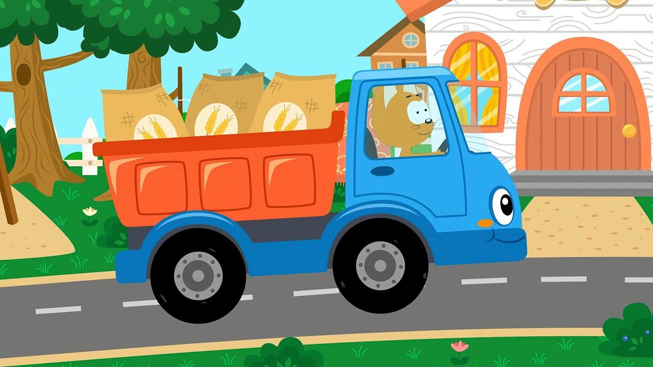 Машинка | Котёнок Котэ | Песенка мультик про машинки для детей малышей смотреть онлайн