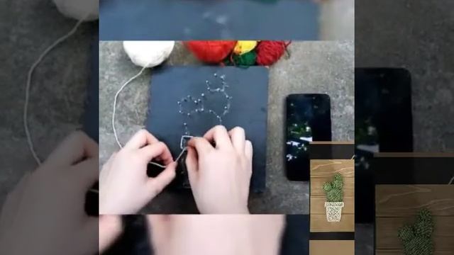 Пано из вязаных ниток смотреть онлайн