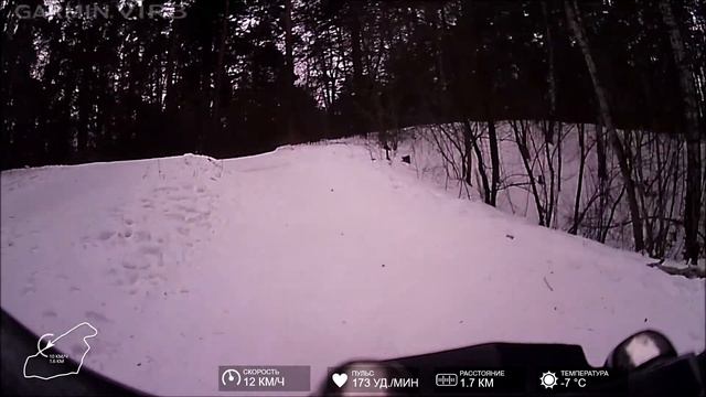 Зимняя вело тренировка 3 км. смотреть онлайн