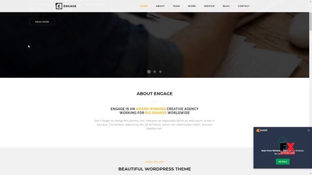 Engage - Creative One Page WordPress Theme Bailey Bradford смотреть онлайн