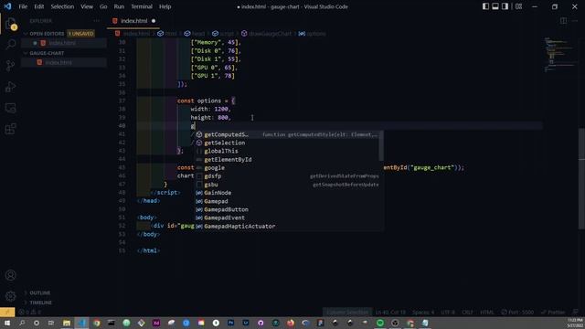 Gauge Chart - Google Charts हिंदी में смотреть онлайн