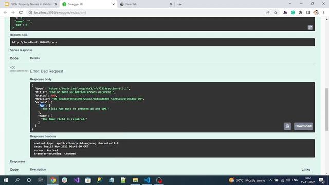 JSON Property Names In Validation Errors[.NET 7 Feature] смотреть онлайн