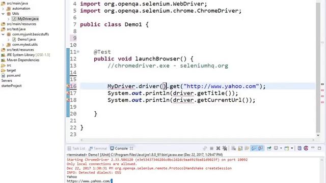 Setting up WebDriver in Singleton Pattern and Testing. смотреть онлайн