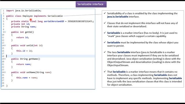 What is Java Serializable Interface? | Java Serialization | Java IO | Java Tutorial смотреть онлайн