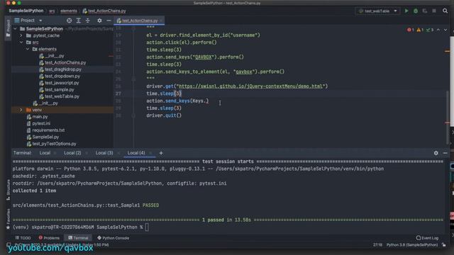 ActionChains - Automate browser element actions using selenium python смотреть онлайн
