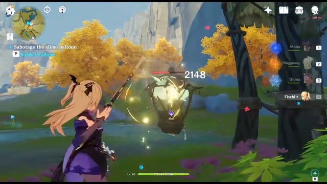 Genshin Impact: Daily Commission - Sabotage the Slime Balloon (Nantianmen Area) смотреть онлайн