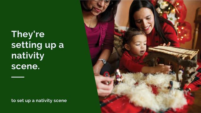 Christmas activities vocabulary in English (Common verbs/ Present continuous) смотреть онлайн