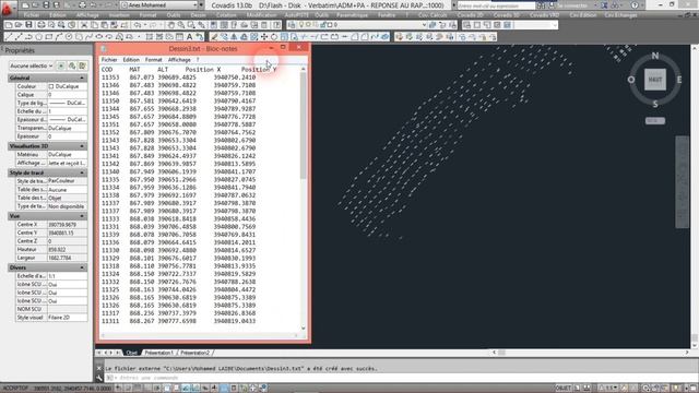 1) Export coordinates X,Y,Z from Autocad to TXT, Excel || Extraction des données vers fichier txt смотреть онлайн