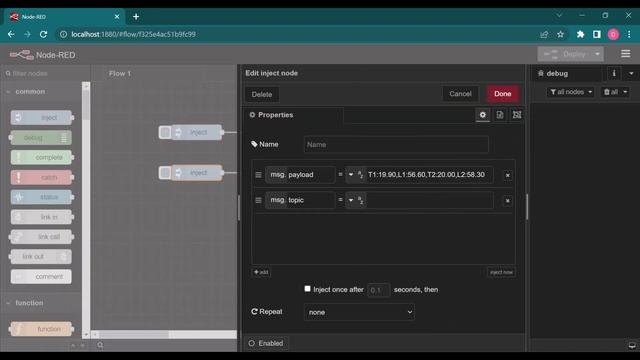Convert String to JS Object with function node - Node-RED смотреть онлайн