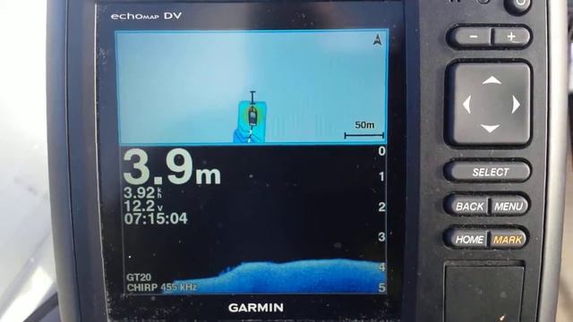 GARMIN ECHOMAP CHIRP 52DV  режим  Quickdraw Contours