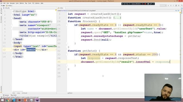 Урок 8. Ajax в PHP смотреть онлайн